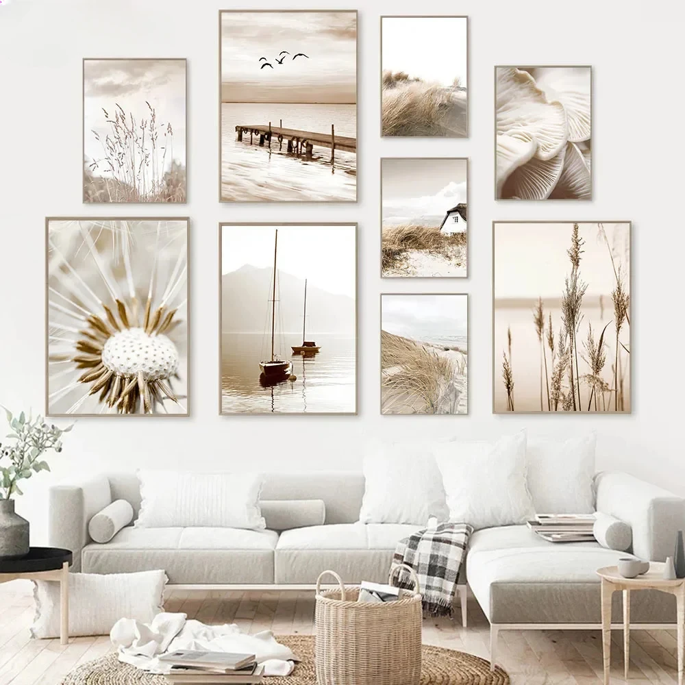 Beige Scenery Wall Art Posters Reed Dandelion Canvas Painting Lake Boat Bridge Art Prints Nordic Wall Pictures Living Room Decor
Beige Scenery Wall Art Posters Reed Dandelion Canvas Painting Lake Boat Bridge Art Prints Nordic Wall Pictures Living Room Decor