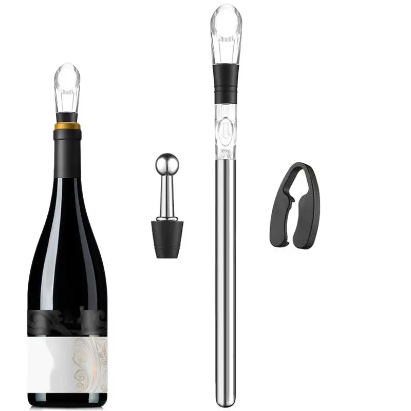 Wine Chillers Stick Stainless Steel Frozen Stick Ice Wine Cooler Chilling Wand Set With Stopper For Wine Lovers kitchen Bar tool
Wine Chillers Stick Stainless Steel Frozen Stick Ice Wine Cooler Chilling Wand Set With Stopper For Wine Lovers kitchen Bar tool