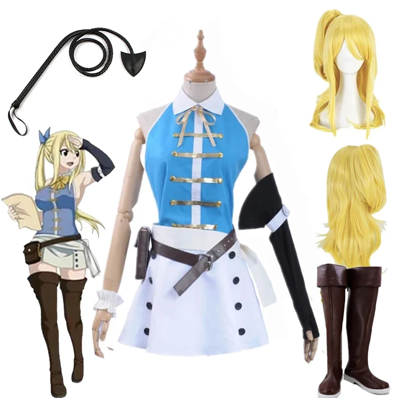 Anime Fairy Tail Cosplay Costume Lucy Heartfilia Sexy Open Back Top White Mini Skirt Bag Shoes for Women Halloween Custom Size
Anime Fairy Tail Cosplay Costume Lucy Heartfilia Sexy Open Back Top White Mini Skirt Bag Shoes for Women Halloween Custom Size