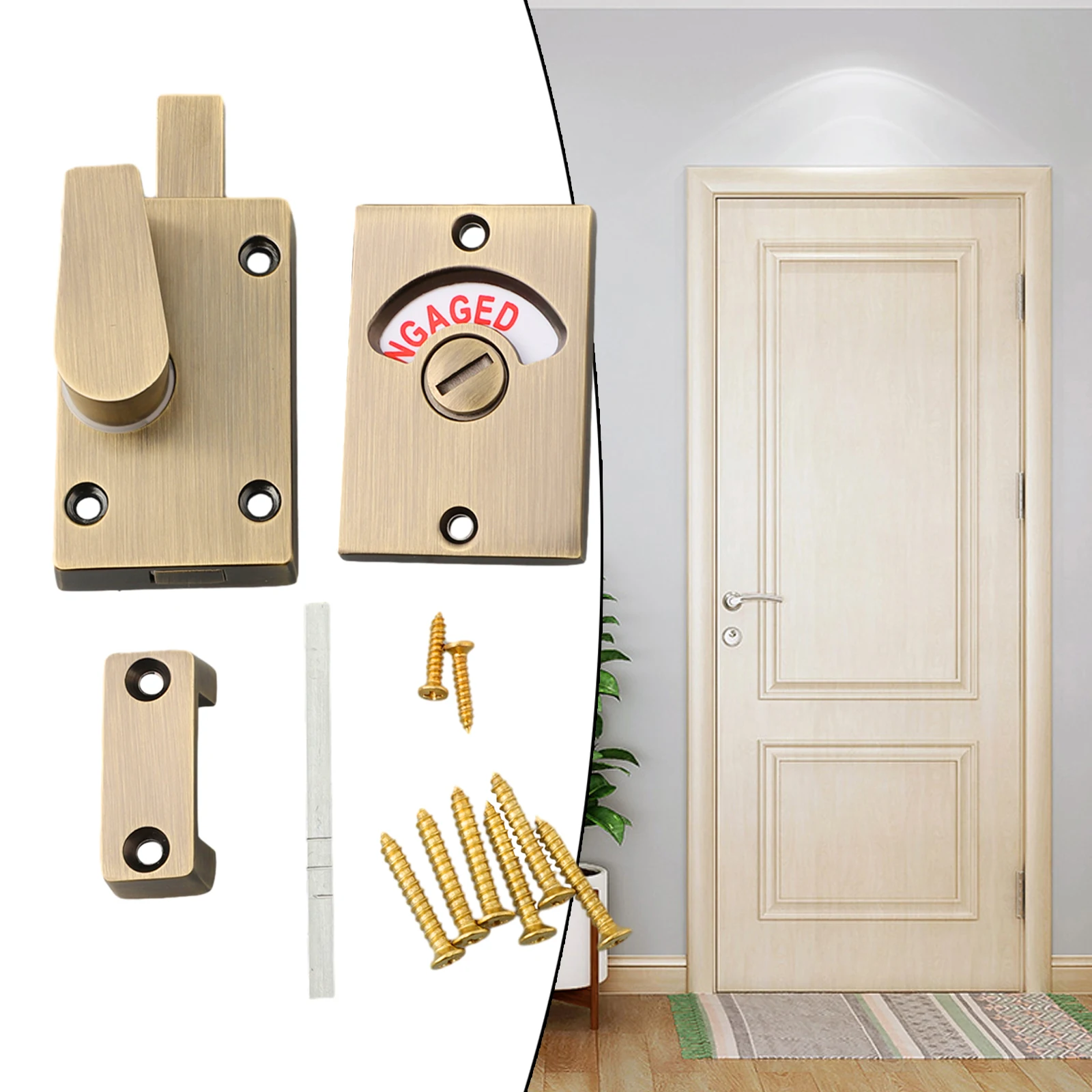 Indicator Door Lock Toilet Partition Lock Indicator Lock Latch Lock Indicator Bolt For Toilets Shower Bathroom Lock Anti Theft
Indicator Door Lock Toilet Partition Lock Indicator Lock Latch Lock Indicator Bolt For Toilets Shower Bathroom Lock Anti Theft