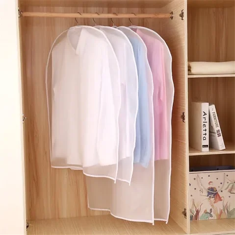 

1Pcs Wardrobe Storage Bags Transparent Dress Clothes Coat Garment Suit Cover Case Dustproof Covers Home Closet Organizer