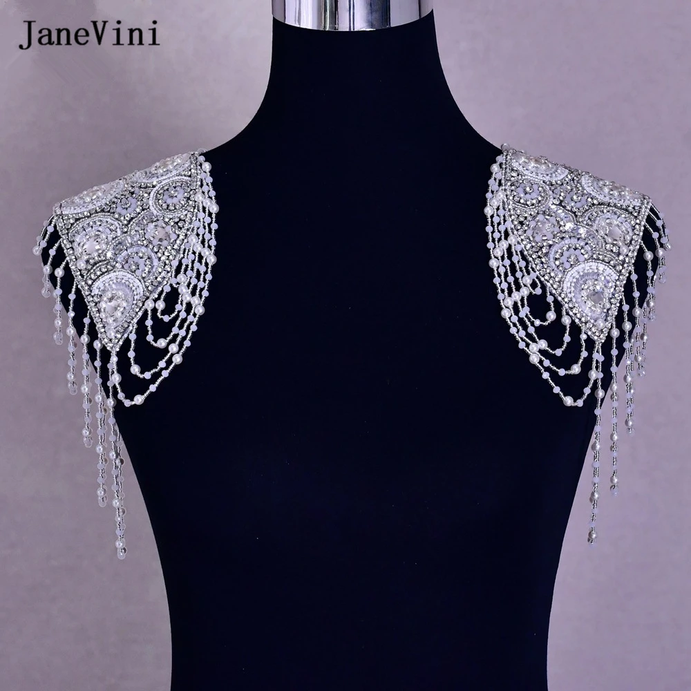 JaneVini Luxurious Handmade Beaded Decorative Patch Sewing Patches Epaulets for Dress Bridal Shoulder Chain Tassel Accessories
JaneVini Luxurious Handmade Beaded Decorative Patch Sewing Patches Epaulets for Dress Bridal Shoulder Chain Tassel Accessories