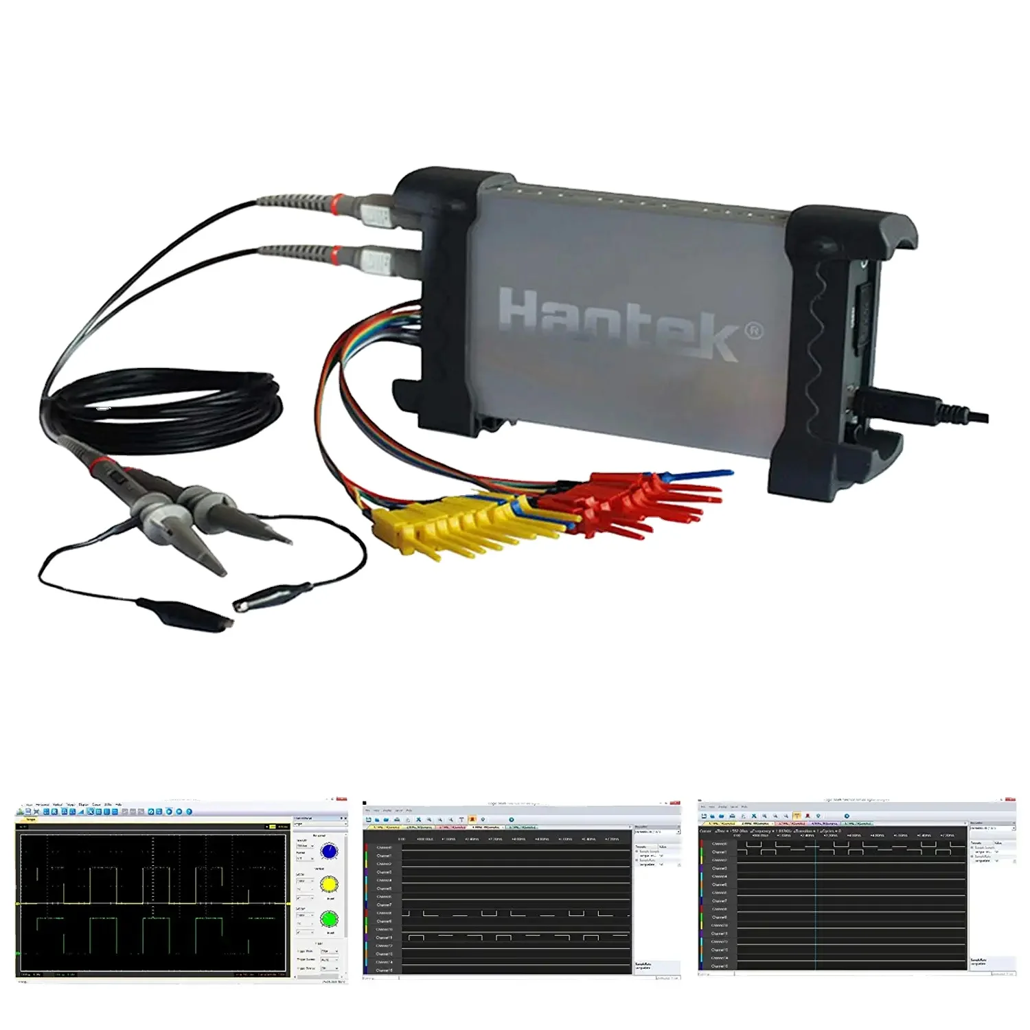 

Hantek 6022BL 20MHz 2 Channels USB Virtual Oscilloscope With 16CHs Logic Analyzer 16 Channel Oscilloscope Hantek Oscilloscope