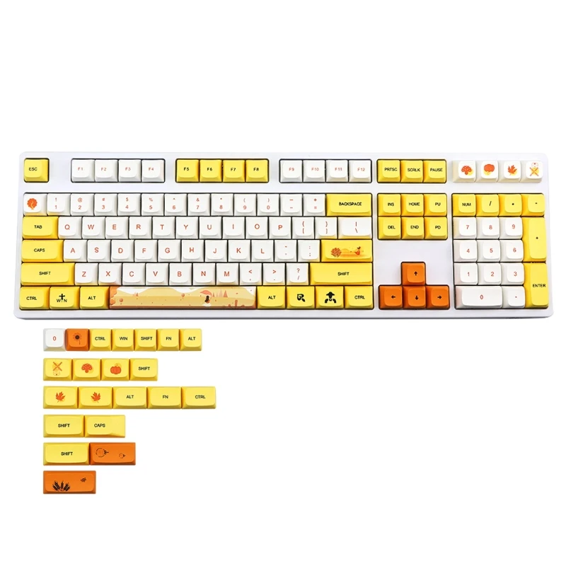129 клавиш Колпачок для ключей «Осенняя рифма» PBT XDA Сублимационная крышка для ключей
129 клавиш Колпачок для ключей «Осенняя рифма» PBT XDA Сублимационная крышка для ключей