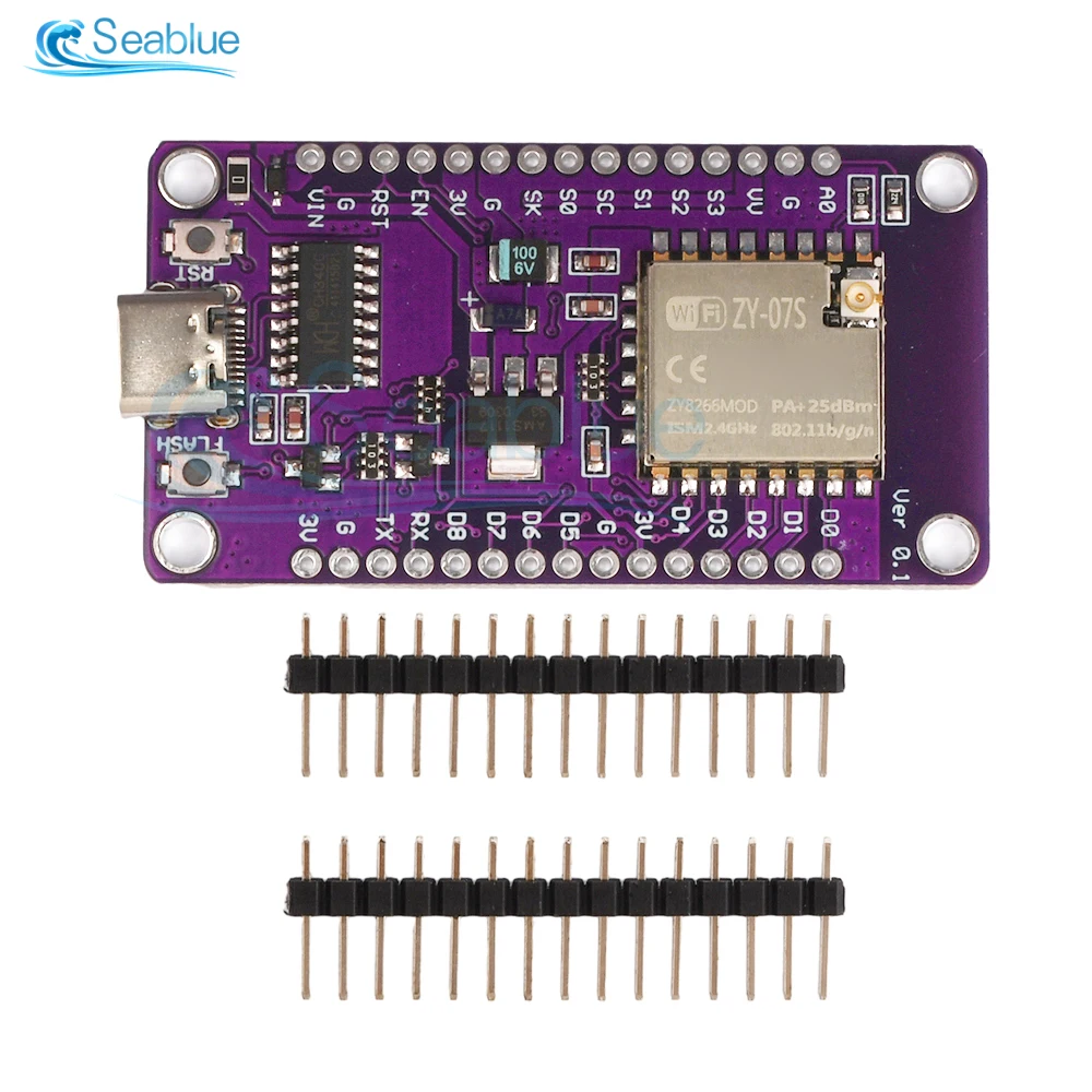 

1PCS Nodemcu Lua ESP8266 Development Board ESP-07 ESP-07S Serial Wireless WiFi Module Development Board CH340 Type-C Interface