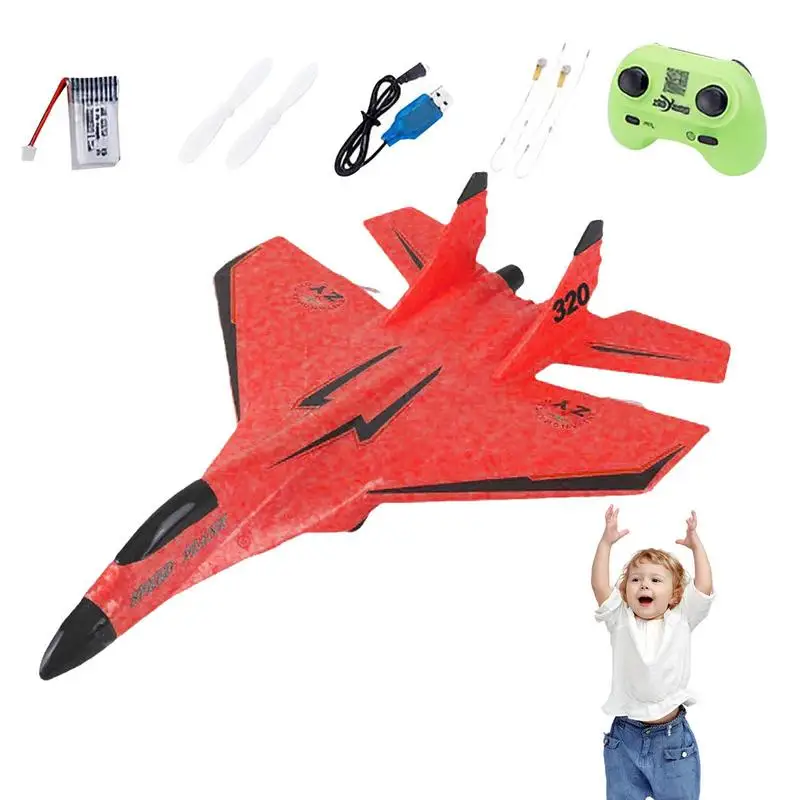 

Remote Plane 2.4GHz Aircraft Ready To Fly Easy To Fly RC Glider USB Charging Outdoor Foam RC Airplane For Kids And Beginners