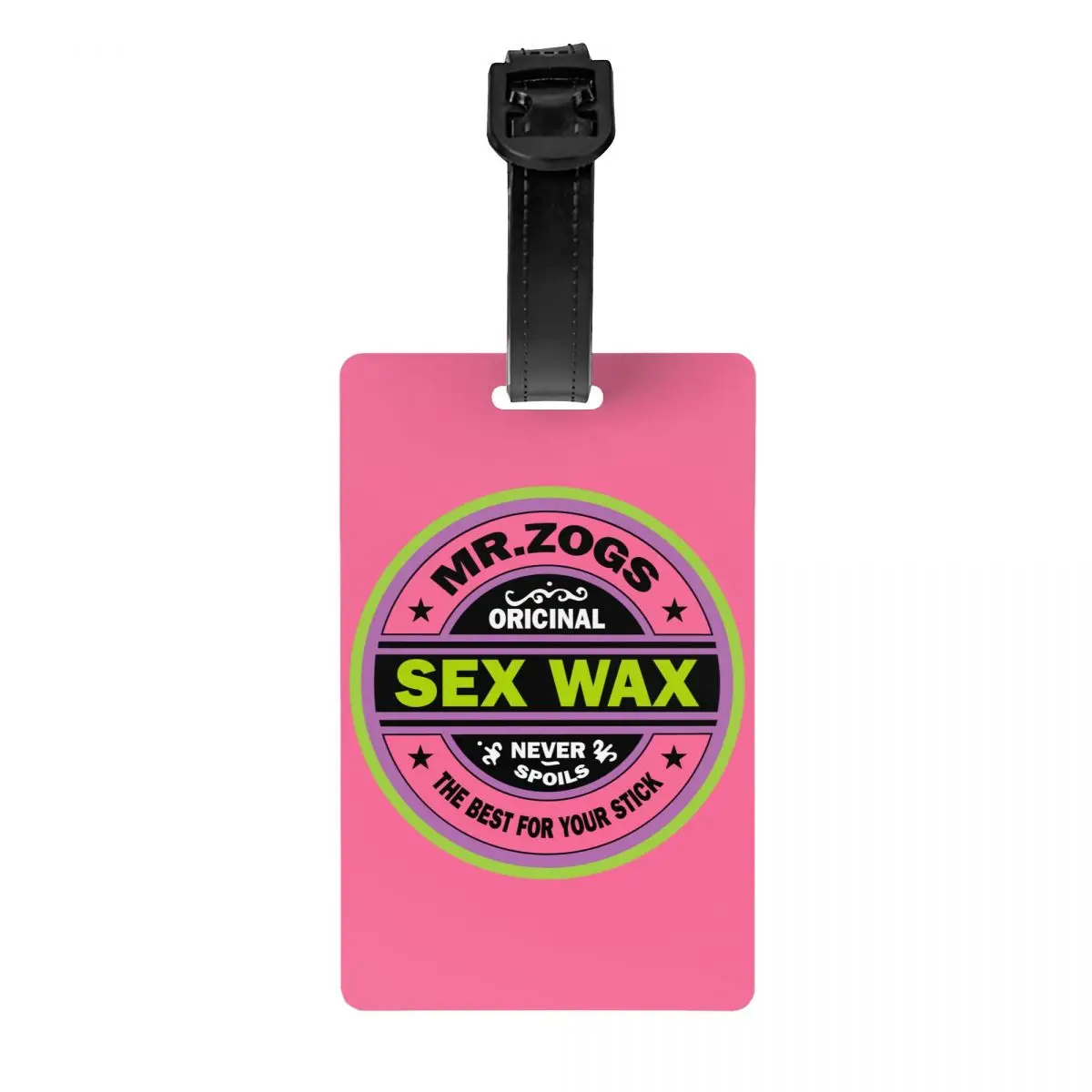 

Custom Mr Zogs Surfing Sex Wax Luggage Tag Privacy Protection Baggage Tags Travel Bag Labels Suitcase