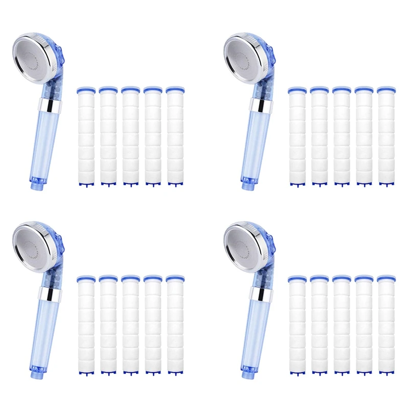 

4X 3-Speed Water Outlet Mode High Quality Residual Removal PP Sediment Cartridge Filtered Shower Head Filter Pure Shower