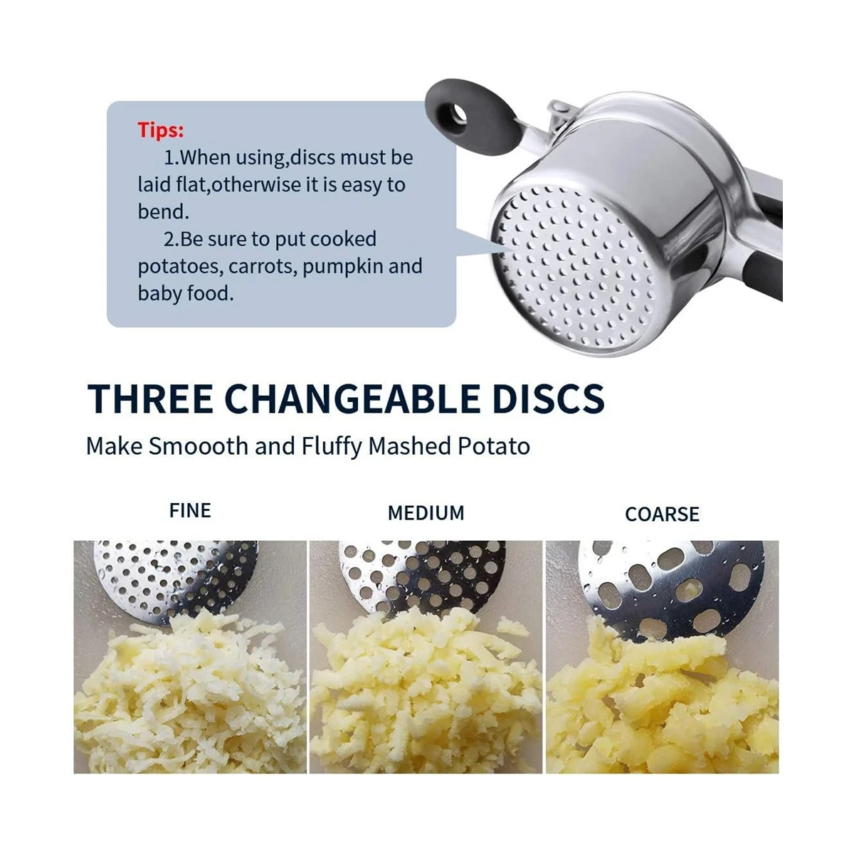Potato Masher Potato Ricer Press Mashed Potatoes Crushing Fruit Vegetable Squeezer Juicer Press Maker Kitchen Tool
Potato Masher Potato Ricer Press Mashed Potatoes Crushing Fruit Vegetable Squeezer Juicer Press Maker Kitchen Tool