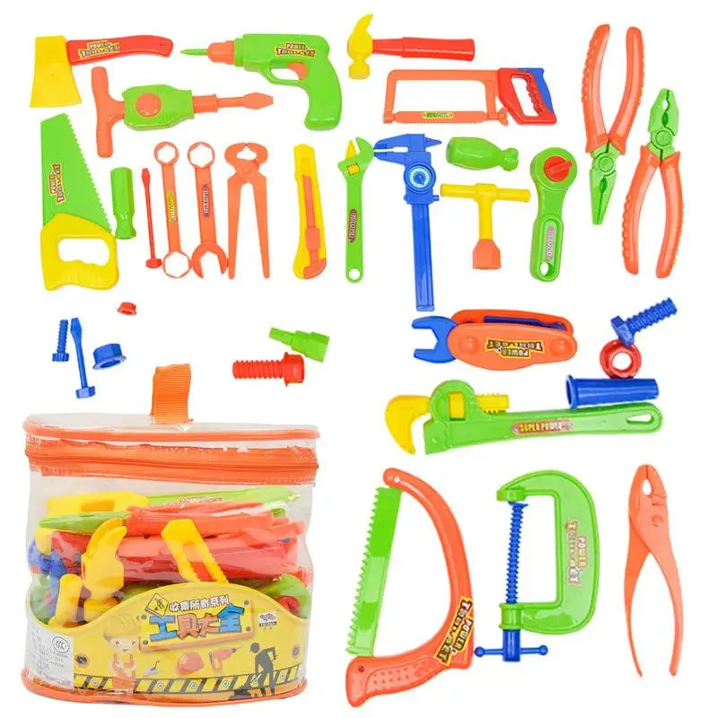 33Pcs Kids Tool Set Durable Pretend Toy Children Simulation Screwdriver Repair Tool Set Gift for Girls & Boys Construction tools
33Pcs Kids Tool Set Durable Pretend Toy Children Simulation Screwdriver Repair Tool Set Gift for Girls & Boys Construction tools