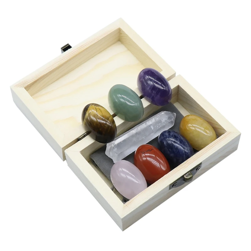 Colorful Oval Stones Ornament Set Tumbled Polished Chakras for Balancing Therapy Meditation Home Decoration Crafts DXAF
Colorful Oval Stones Ornament Set Tumbled Polished Chakras for Balancing Therapy Meditation Home Decoration Crafts DXAF