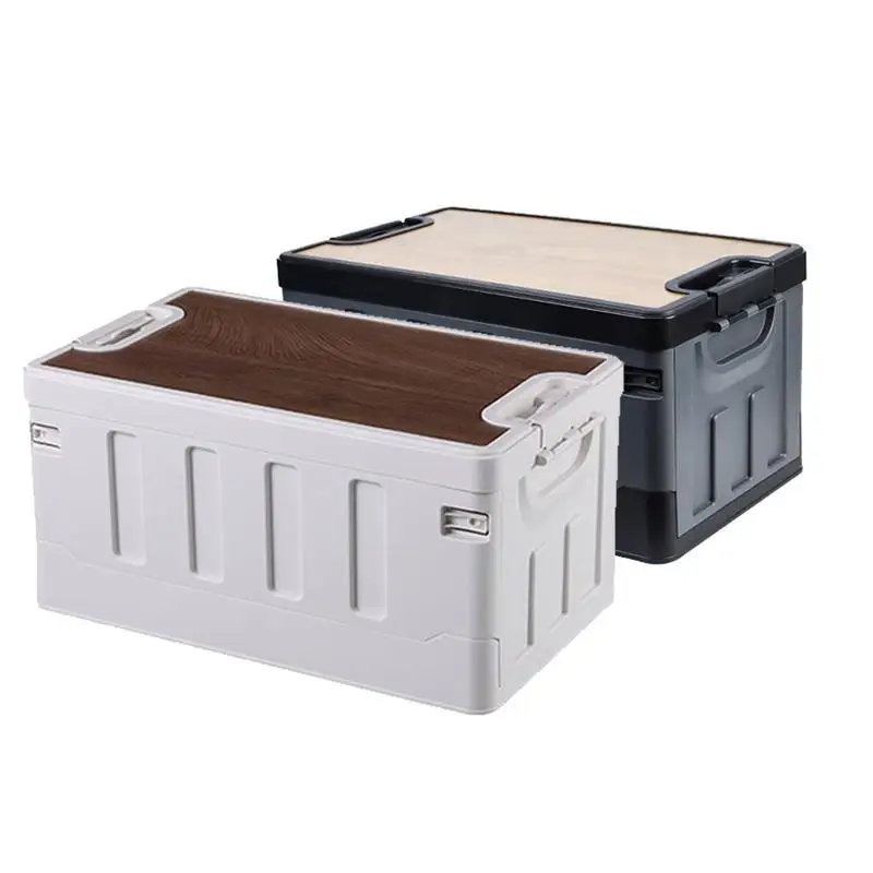 35L Plastic Folding Storage Box Large Stackable Storage Bins With Wooden Lids Foldable Storage Cabinet For Home Outdoor Camping
35L Plastic Folding Storage Box Large Stackable Storage Bins With Wooden Lids Foldable Storage Cabinet For Home Outdoor Camping