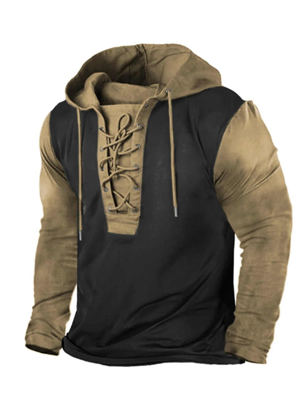 Outdoor Drawstring Pullover Mens Tshirts Casual Patchwork Loose Hoody Tee Tops Autumn Hoodies T Shirt Men Long Sleeve Streetwear
Outdoor Drawstring Pullover Mens Tshirts Casual Patchwork Loose Hoody Tee Tops Autumn Hoodies T Shirt Men Long Sleeve Streetwear