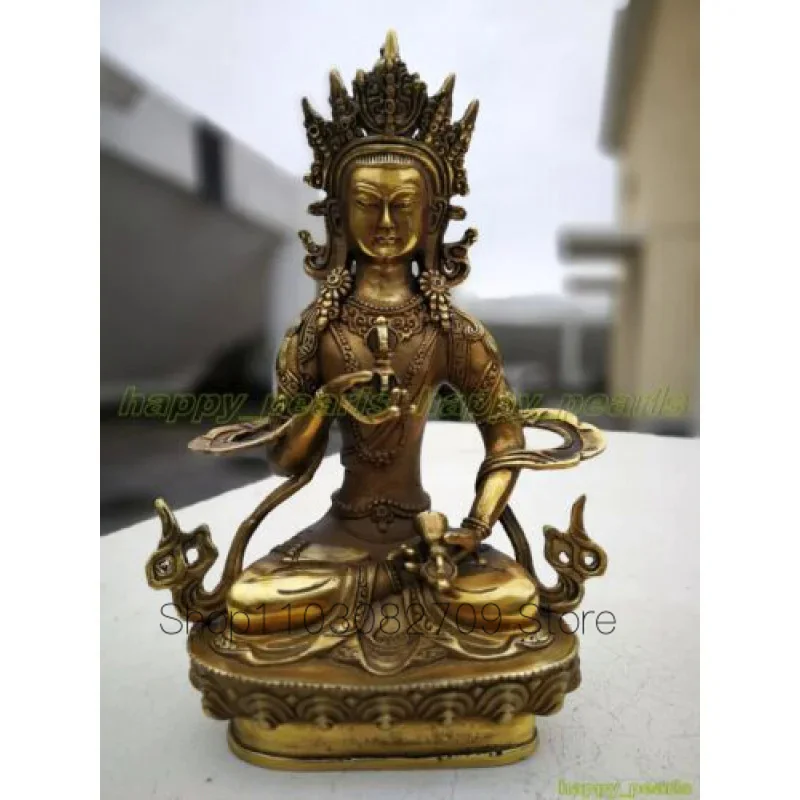

Ancient Bronze gilding Buddha Old Temple God Statue Antique Bodhisattva