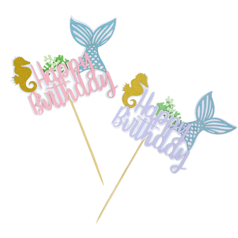 Mermaid Party Decorations Happy Birthday Cake Topper for Baby Shower Mermaid Theme Party Birthday Cake Decoration Supplies
Mermaid Party Decorations Happy Birthday Cake Topper for Baby Shower Mermaid Theme Party Birthday Cake Decoration Supplies