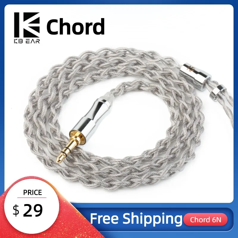 KBEAR Chord 6N Графеновый + 4N OFC посеребренный плетеный кабель для обновления с MMCX/2-контактным разъемом, провод для наушников, аксессуар
KBEAR Chord 6N Графеновый + 4N OFC посеребренный плетеный кабель для обновления с MMCX/2-контактным разъемом, провод для наушников, аксессуар