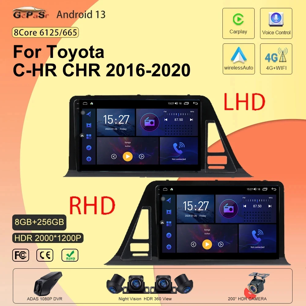Android 13 For Toyota C-HR CHR 2016-2020 Car Radio Multimedia Video Player Navigation stereo GPS Carplay No 2din DVD 5G Wifi BT
Android 13 For Toyota C-HR CHR 2016-2020 Car Radio Multimedia Video Player Navigation stereo GPS Carplay No 2din DVD 5G Wifi BT