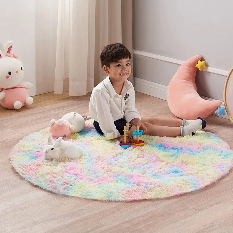Inyahome Soft Round Area Rug for Bedroom Modern Fluffy Circle Rug for Kids Girls Baby Room Indoor Plush Circular Nursery Rugs
Inyahome Soft Round Area Rug for Bedroom Modern Fluffy Circle Rug for Kids Girls Baby Room Indoor Plush Circular Nursery Rugs
