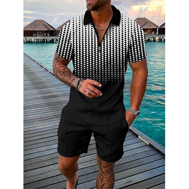 Men Tracksuit Abstract Pattern 3D Print Short Sleeve Zipper Polo Shirt Shorts Sets 2 Pieces Oversized Streetwear Sport Set Suits
Men Tracksuit Abstract Pattern 3D Print Short Sleeve Zipper Polo Shirt Shorts Sets 2 Pieces Oversized Streetwear Sport Set Suits