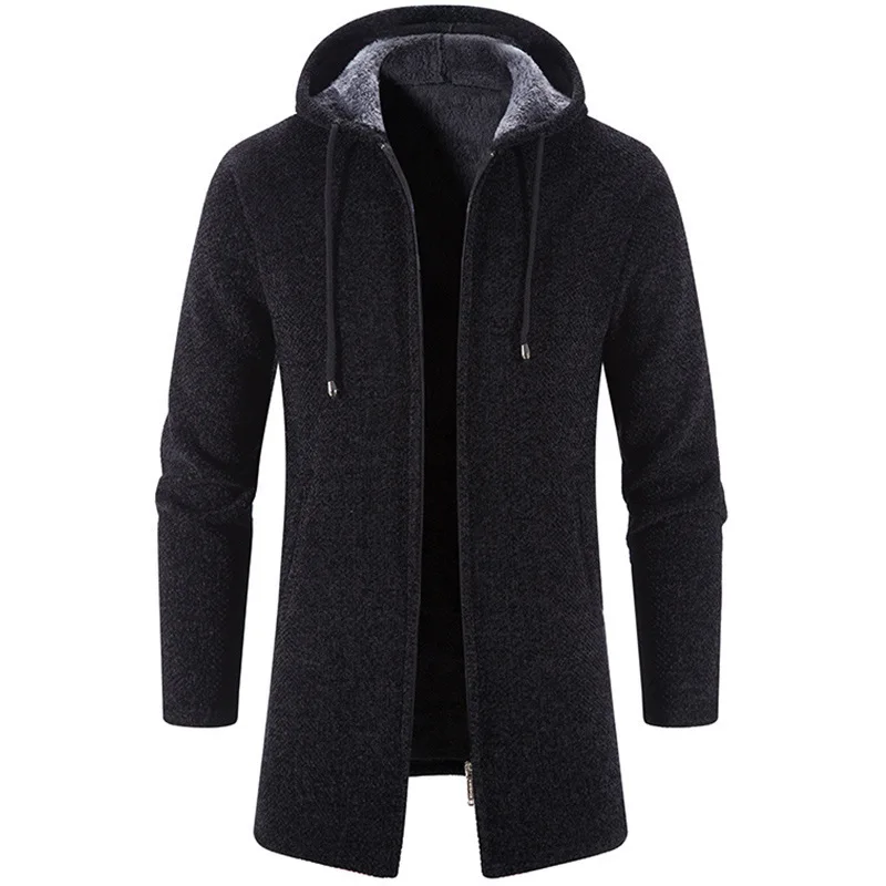 

Plus Cashmere Trend Handsome All-match Men's Cardigan Sweater Coat