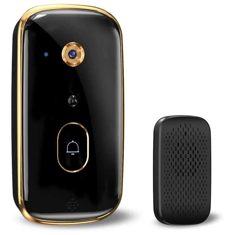 2.4G Wifi Wireless Doorbell Camera, Motion Sensor, 2 Way Audio, Night Vision,Live Screen,Compatible For IOS And Android
2.4G Wifi Wireless Doorbell Camera, Motion Sensor, 2 Way Audio, Night Vision,Live Screen,Compatible For IOS And Android