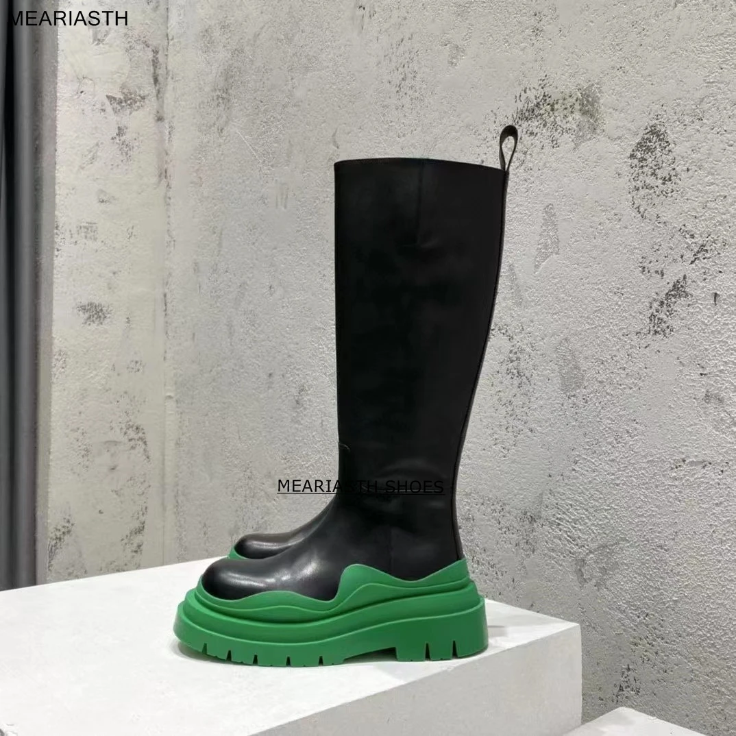 Women Leather Shoes round toe Spring Winter Platform Heels Elasticity Motorcycles Black long Boots flat Women's Knee High Boots
Women Leather Shoes round toe Spring Winter Platform Heels Elasticity Motorcycles Black long Boots flat Women's Knee High Boots