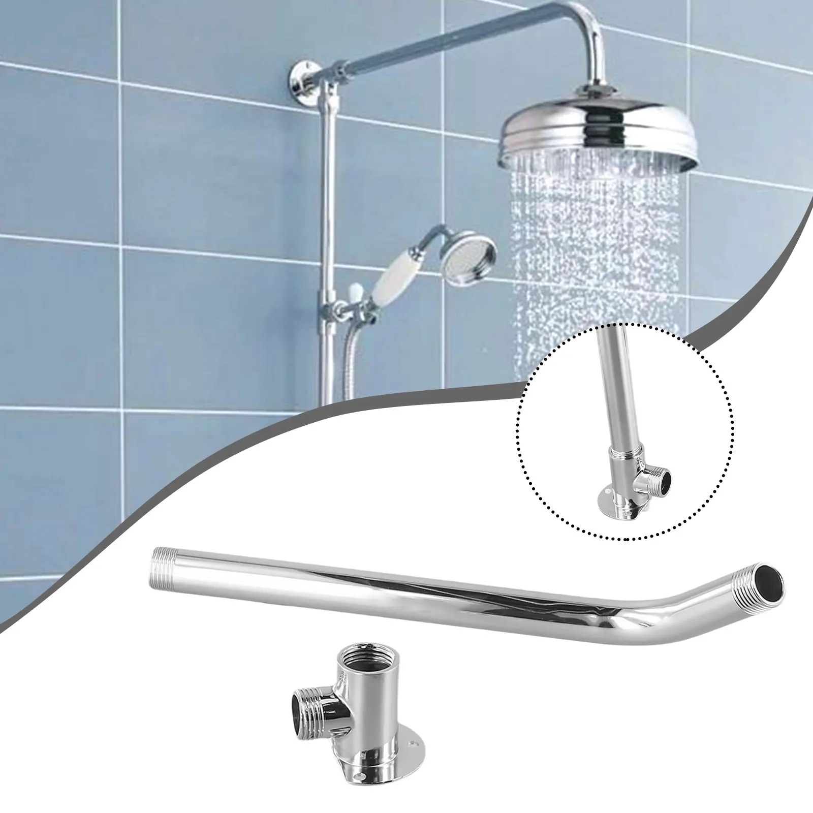 Stainless-Steel Shower Arm Extension-Arm Joint Shower Nozzle Bottom Hose Wall Mounted Shower Head-Arm Bathroom Accessories
Stainless-Steel Shower Arm Extension-Arm Joint Shower Nozzle Bottom Hose Wall Mounted Shower Head-Arm Bathroom Accessories