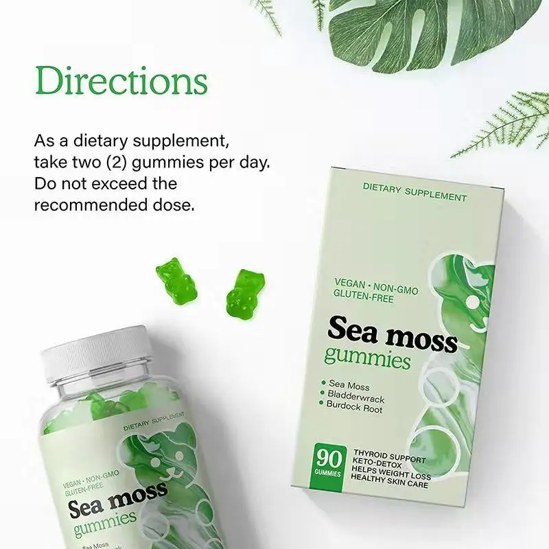 

2 бутылки, витамины из морских водорослей, мягкая конфета с ароматом клубники, используется для детоксикации кетона щитовидной железы, здоровое питание