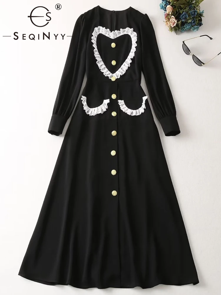 SEQINYY Black Midi Dress Summer Spring New Fashion Design Women Runway High Street White Lace A-Line Office Lady Elegant
SEQINYY Black Midi Dress Summer Spring New Fashion Design Women Runway High Street White Lace A-Line Office Lady Elegant