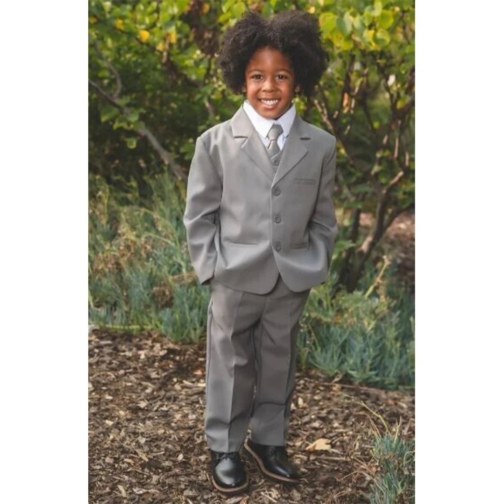 Costume Grey Boy's Suit 2 Piece Set Birthday Party Clothing Notched Lapel Blazer Pants Kids Tuxedo Chest Pocket Single Breasted
Costume Grey Boy's Suit 2 Piece Set Birthday Party Clothing Notched Lapel Blazer Pants Kids Tuxedo Chest Pocket Single Breasted