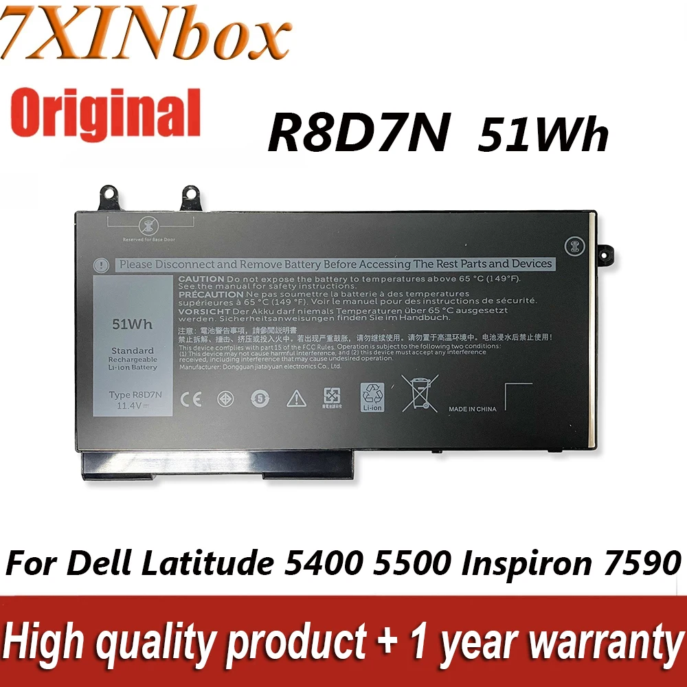 Новый аккумулятор для ноутбука R8D7N 51Wh для Dell Latitude 5400 5410 5500 5510 Inspiron 7590 7591 7791 2-в-1 Precision 3540 Series
Новый аккумулятор для ноутбука R8D7N 51Wh для Dell Latitude 5400 5410 5500 5510 Inspiron 7590 7591 7791 2-в-1 Precision 3540 Series