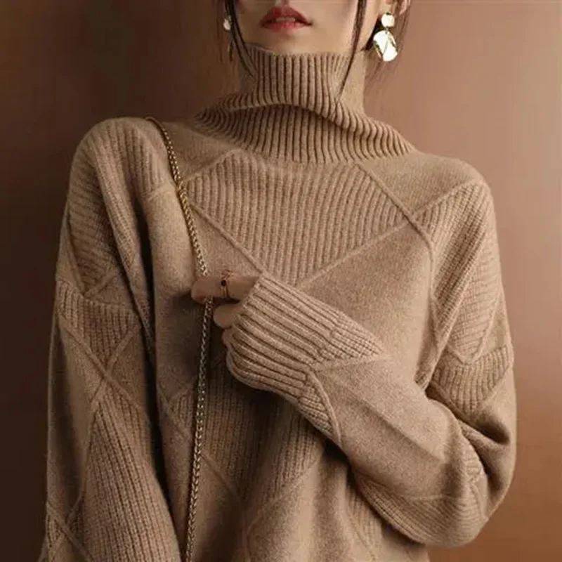 2022 Autumn Winter Sweaters Womens Turtleneck Pullover Plus Size Sweater All-match Loose Lazy Style Thick Bottoming Shirts Women
2022 Autumn Winter Sweaters Womens Turtleneck Pullover Plus Size Sweater All-match Loose Lazy Style Thick Bottoming Shirts Women