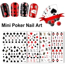 Mini 3D Poker Design Nail Art Stickers Playing Cards Nail Adhesive Decorations Spades Red Hearts Nail Decals Cute Nail Designs
Mini 3D Poker Design Nail Art Stickers Playing Cards Nail Adhesive Decorations Spades Red Hearts Nail Decals Cute Nail Designs