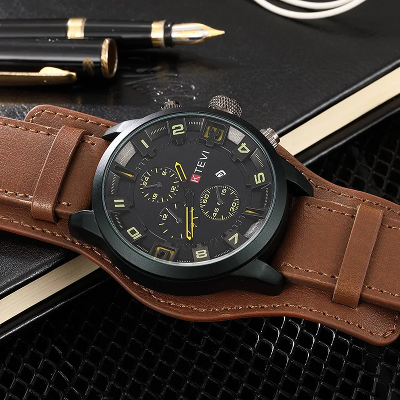 Fashion Brand Sports Men's Quartz Watch Personality Leather Strap Hand Clock Student Big Dial Classic Outdoor Leisure Wristwatch
Fashion Brand Sports Men's Quartz Watch Personality Leather Strap Hand Clock Student Big Dial Classic Outdoor Leisure Wristwatch