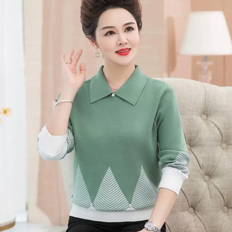 New Women Autumn Winter Clothes Turn-down Collar Sweater Long-sleeved Knitted Pullovers Bottoming Shirt Female Tops A107
New Women Autumn Winter Clothes Turn-down Collar Sweater Long-sleeved Knitted Pullovers Bottoming Shirt Female Tops A107