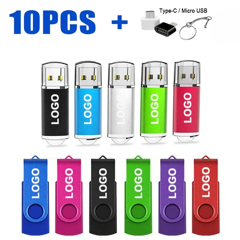 

10Pcs/lot USB 2.0 Flash Drive 64GB 128GB Pen Drive 16GB Pendrive 32GB Disk on Key USB Stick 32GB 4GB 8GB Black Memory Flash Disk