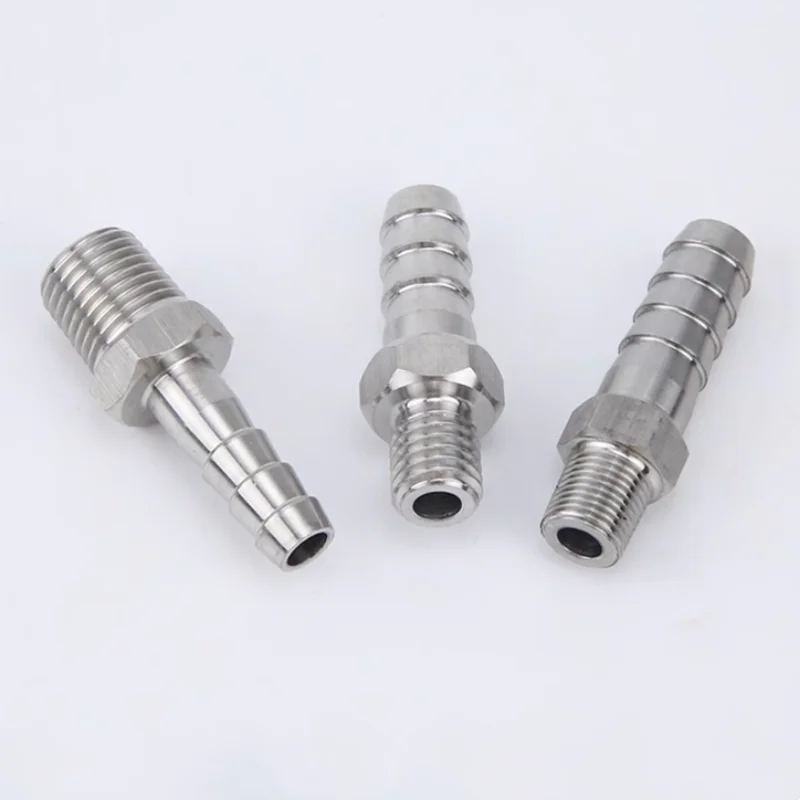 

4mm 6mm 8mm 10mm 12mm 14mm 16mm 19mm Hose Barb M8 M10 M12 M14 M16 M18 M20 Male Thread Stainless Steel High Pressure Pipe Fitting