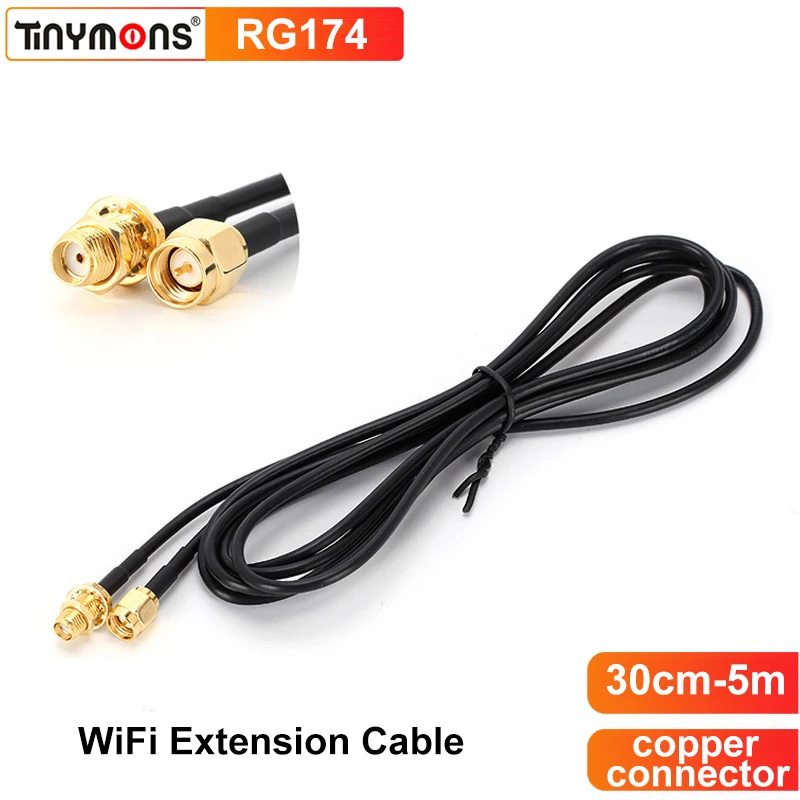 

SMA Male to SMA Female Extension Cable RG174 RF Connector Adapter 3G 4G WIFI Antenna Cord Line 1M 2M 3M 5M