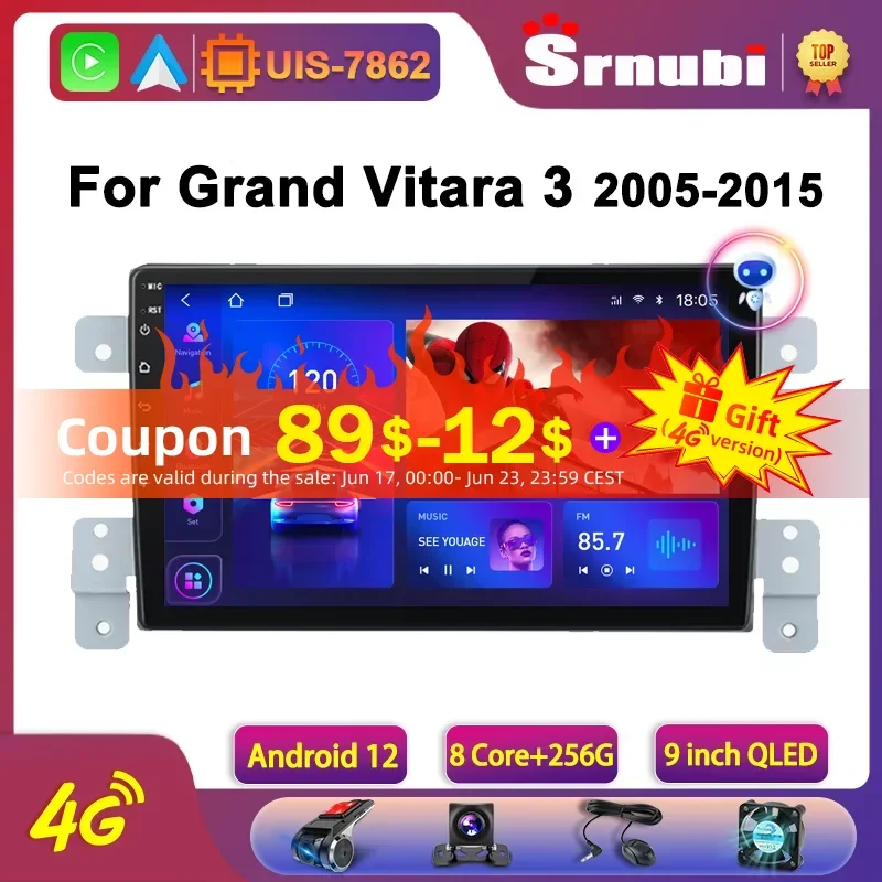 Srnubi Android 12,0 автомобильное радио для Suzuki Grand Vitara 2005-2015 мультимедийный видеоплеер 2Din 4G GPS навигация Carplay головное устройство
Srnubi Android 12,0 автомобильное радио для Suzuki Grand Vitara 2005-2015 мультимедийный видеоплеер 2Din 4G GPS навигация Carplay головное устройство
