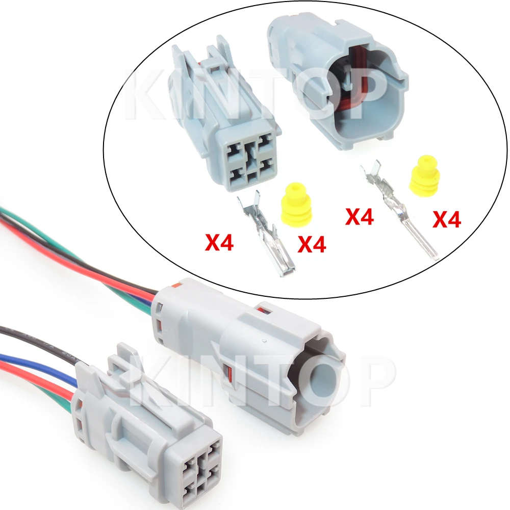 

1 Set 4 Pins 7222-7444-40 7123-7444-40 MG640333 MG610331 Automobile Electrical Connector Car Fuel Pump Wire Socket Starter