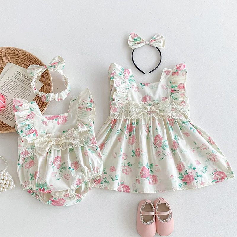 2024 New Summer Sister Clothing Kids Princess Dresses Sleeveless Cotton Printing Baby Girl Party Dress Infant Baby Romper
2024 New Summer Sister Clothing Kids Princess Dresses Sleeveless Cotton Printing Baby Girl Party Dress Infant Baby Romper