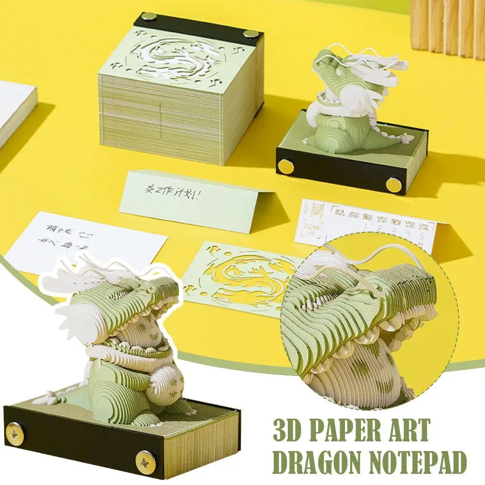 3D Notepad Dragon Lion Artwork Sculpture Notepad Memo Pad Paper Carving Crafts Model Friends Gift Office Decor
3D Notepad Dragon Lion Artwork Sculpture Notepad Memo Pad Paper Carving Crafts Model Friends Gift Office Decor