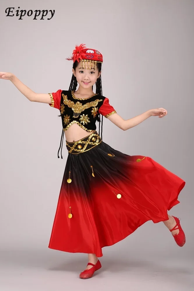 New Children's Xinjiang Dance Costumes National Costumes Uighur Costumes Children Stage
New Children's Xinjiang Dance Costumes National Costumes Uighur Costumes Children Stage