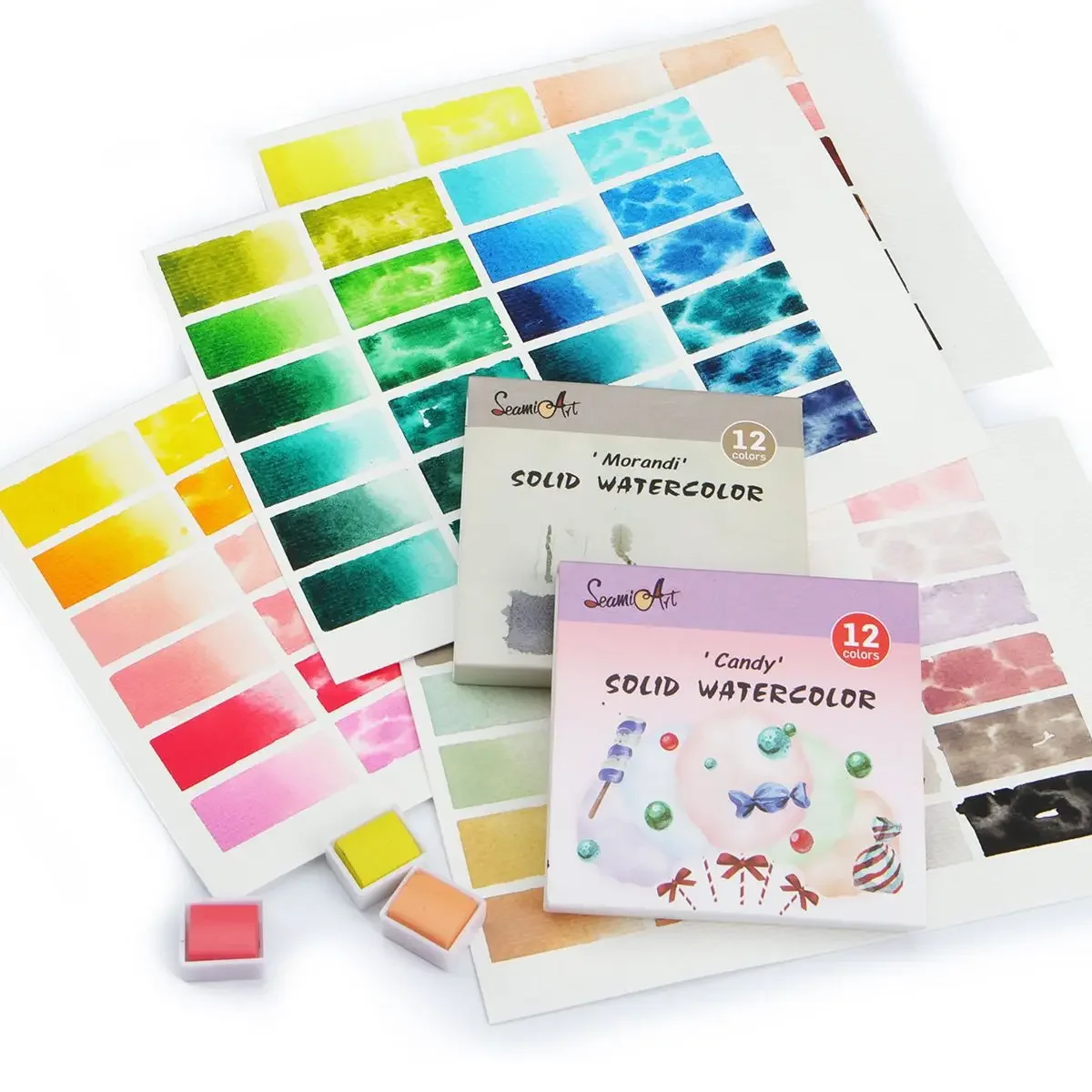 12 Colors Solid Watercolor Pigments Paint Set Not-toxic Watercolors Morandi Neon Gouache Quality Drawing DIY Art supplies
12 Colors Solid Watercolor Pigments Paint Set Not-toxic Watercolors Morandi Neon Gouache Quality Drawing DIY Art supplies