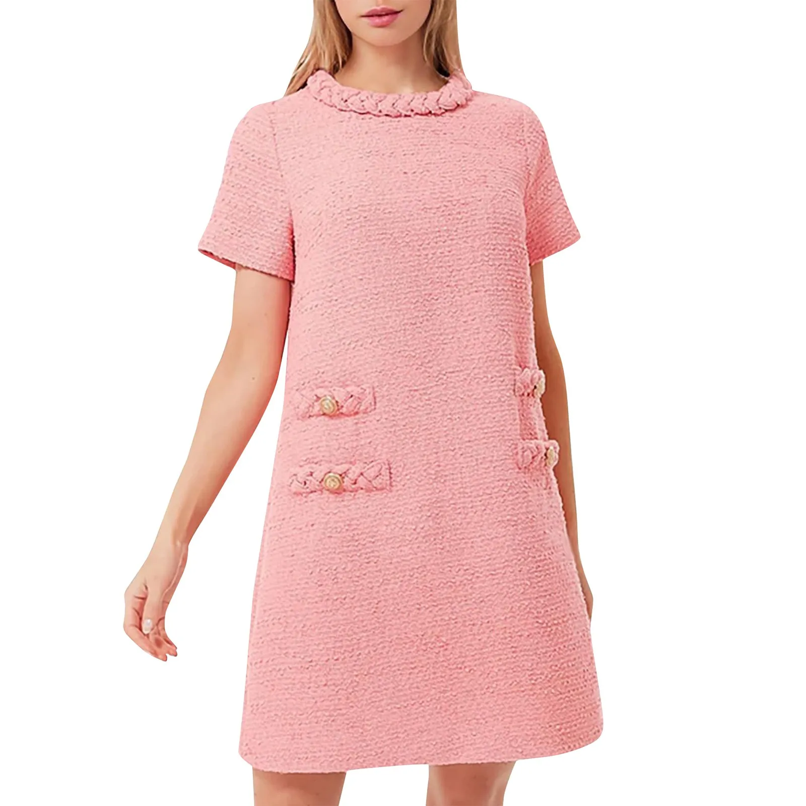 Womens Dress Elegant O-Neck Short Sleeve Button Bodycon Dress roupas femininas frete grátis vestidos largos de mujer 2024
Womens Dress Elegant O-Neck Short Sleeve Button Bodycon Dress roupas femininas frete grátis vestidos largos de mujer 2024