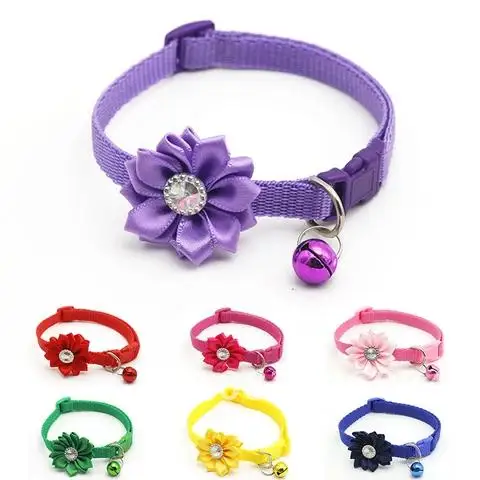 1pc Cute Flower Decor Pet Collar Adjustable Rhinestone Cat Dog Collar Necklace With Bell Pet Supplies Clothing Accessories
1pc Cute Flower Decor Pet Collar Adjustable Rhinestone Cat Dog Collar Necklace With Bell Pet Supplies Clothing Accessories