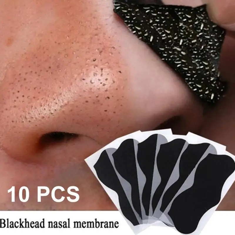 

10pc Bamboo Charcoal Blackhead Remover Mask Black Dots Spots Acne Treatment Mask Nose Sticker Cleaner Nose Pore Deep Clean Strip
