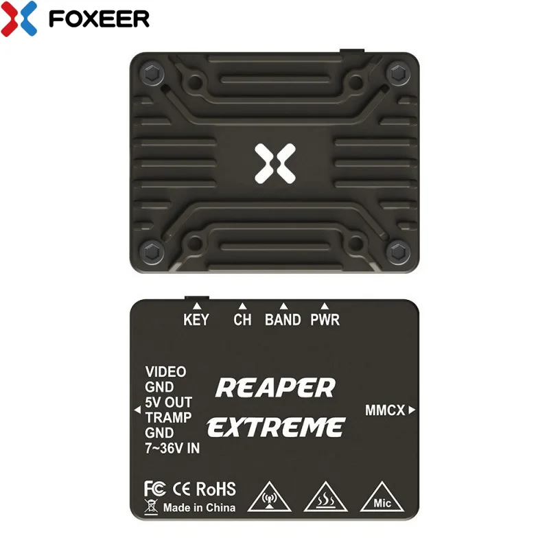

FOXEER 5.8G Reaper Extreme 1.8W 72CH FPV VTX 25mW/200mW/500mW/1W/1.8W Adjustable 20X20mm for RC Long Range Drone