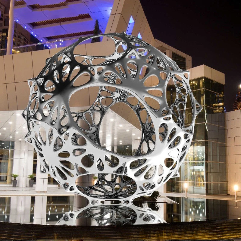Stainless steel garden landscape outdoor mirror hollow ball wine ornaments stainless steel sculpture
Stainless steel garden landscape outdoor mirror hollow ball wine ornaments stainless steel sculpture