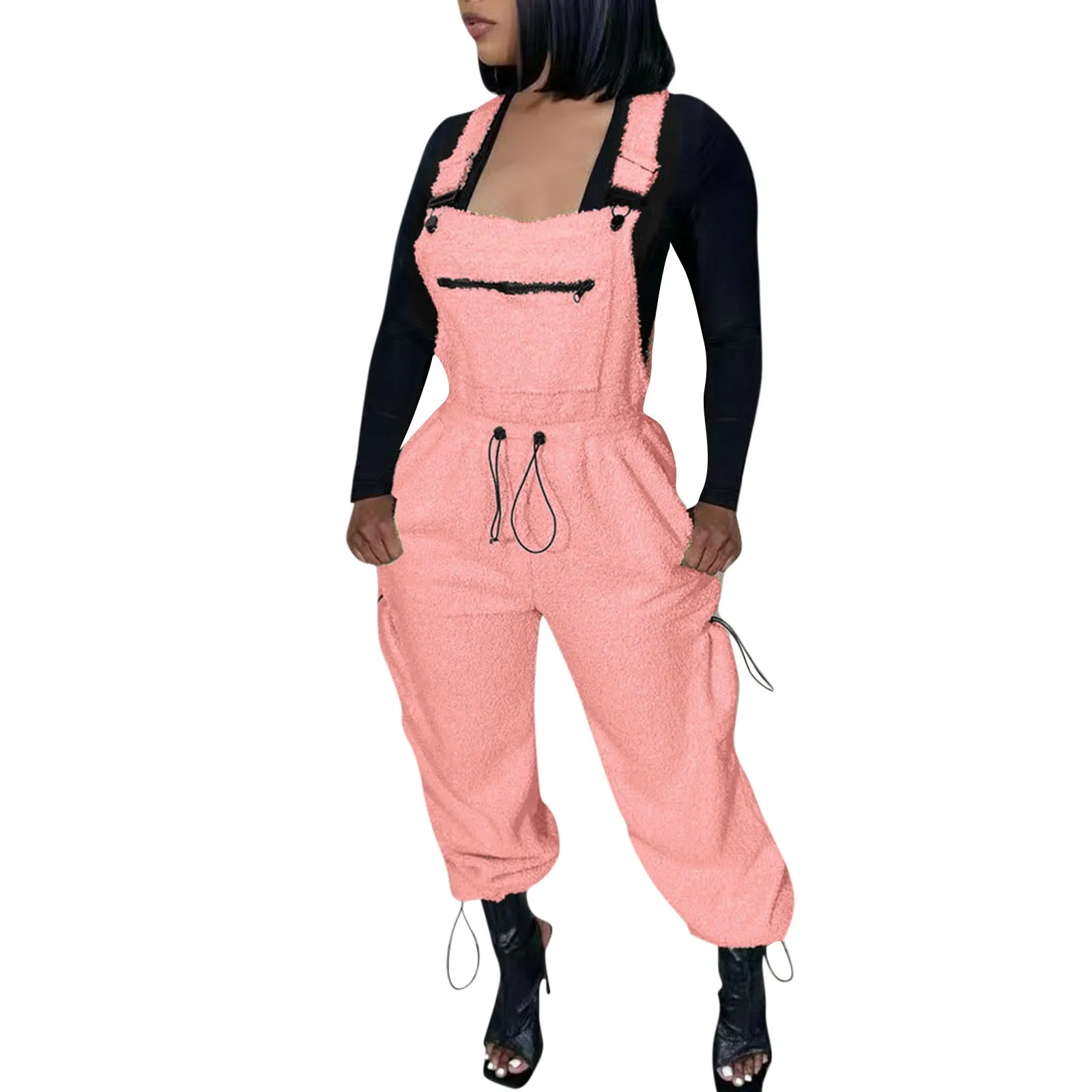 Street Causal Loose Overalls Women Clothing 2024 Fall Fashion Drawstring Adjustable Suspender Straps Warm Winter Fuzzy Ski Pants
Street Causal Loose Overalls Women Clothing 2024 Fall Fashion Drawstring Adjustable Suspender Straps Warm Winter Fuzzy Ski Pants